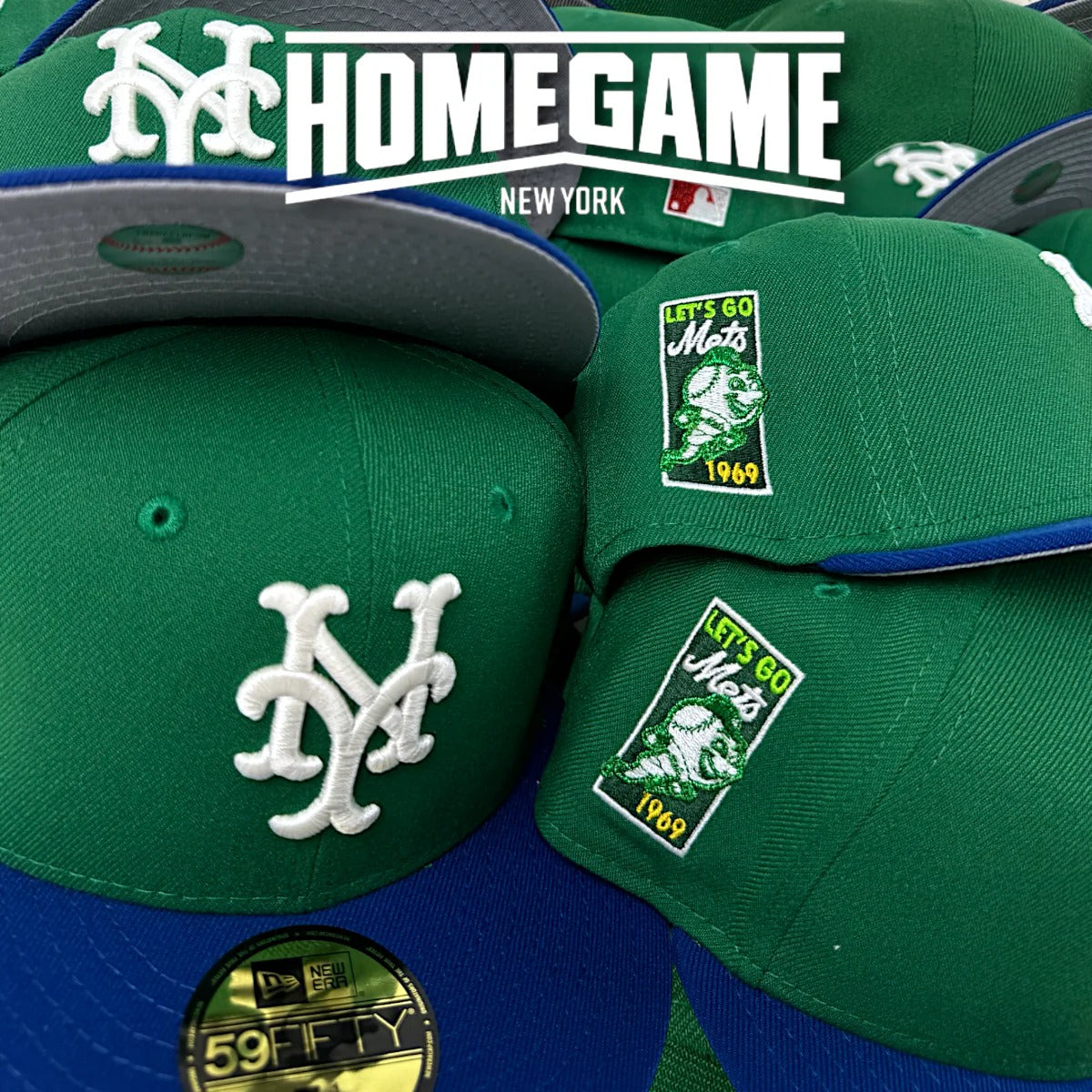 NEW ERA New York Mets - 59FIFTY LET’S GO METS 1969 KELLY GREEN/ROYAL