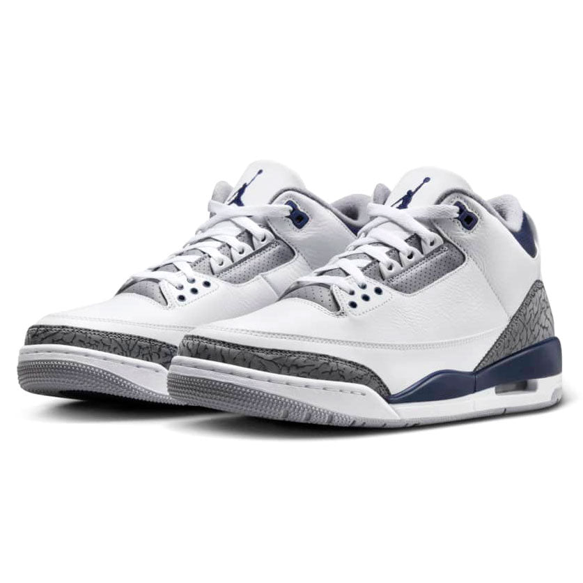 NIKE AIR JORDAN 3 RETRO "WHITE/NAVY" Nike Air Jordan 3 Retro "White/Navy" [CT8532-140]