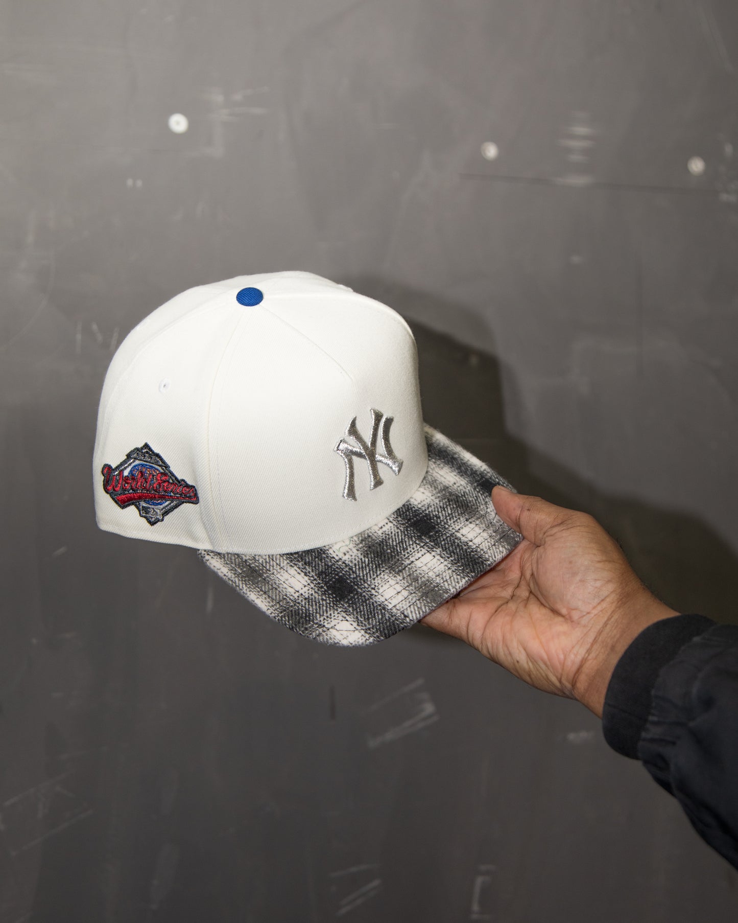 NEW ERA - New York Yankees 9Fifty A-Frame Snapback 1996 World Series Chrome White/Plaid