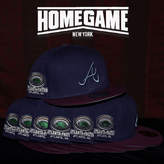 NEW ERA Atlanta Braves - 59Fifty Fulton Stadium  NAVY/BRGNDY