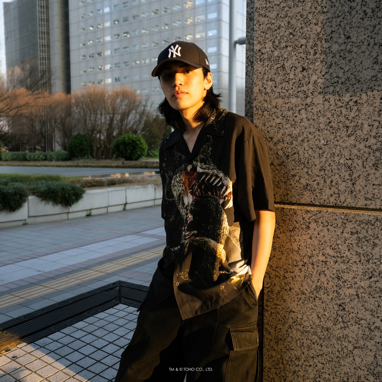 【受注販売：6月下旬頃より順次発送】GODZILLA | HOMEGAME OPEN COLLAR SHIRT ゴジラVSビオランテ 【HG260201】