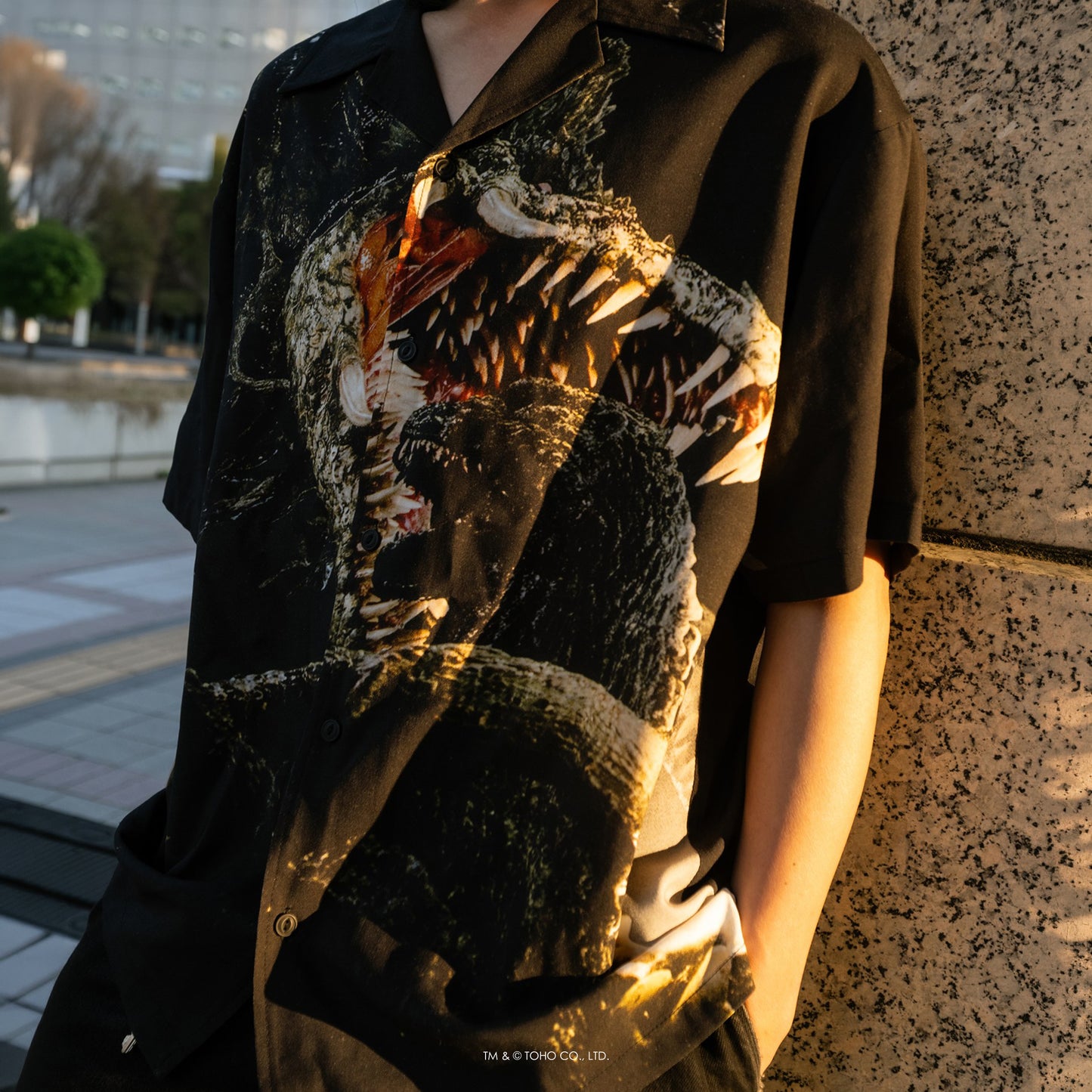 【受注販売：6月下旬頃より順次発送】GODZILLA | HOMEGAME OPEN COLLAR SHIRT ゴジラVSビオランテ 【HG260201】