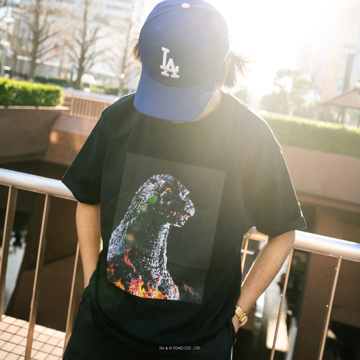 【受注販売：6月下旬頃より順次発送】GODZILLA | HOMEGAME BURNING GODZILLA TEE【HG260105】