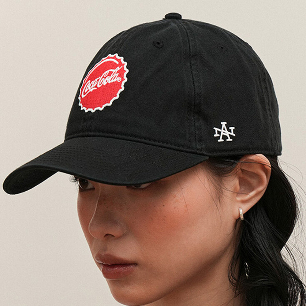 American Needle - COCACOLA CROWN MARK BALLPARK CAP BLACK 【SMU674ECOKE-BLK】