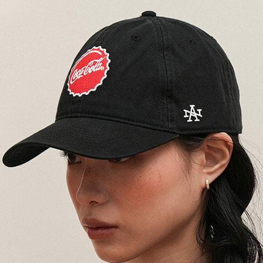 American Needle - COCACOLA CROWN MARK BALLPARK CAP BLACK 【SMU674ECOKE-BLK】