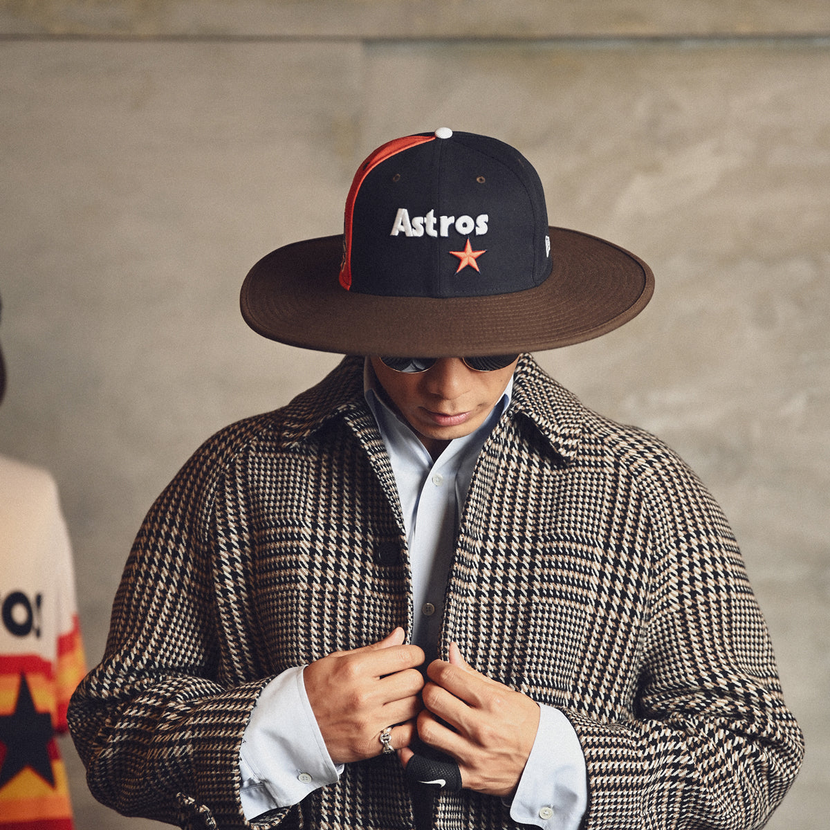 NEW ERA HOUSTON ASTROS - LONG BRIM HAT CO FITTED NAVY/WALNUT【14459857】