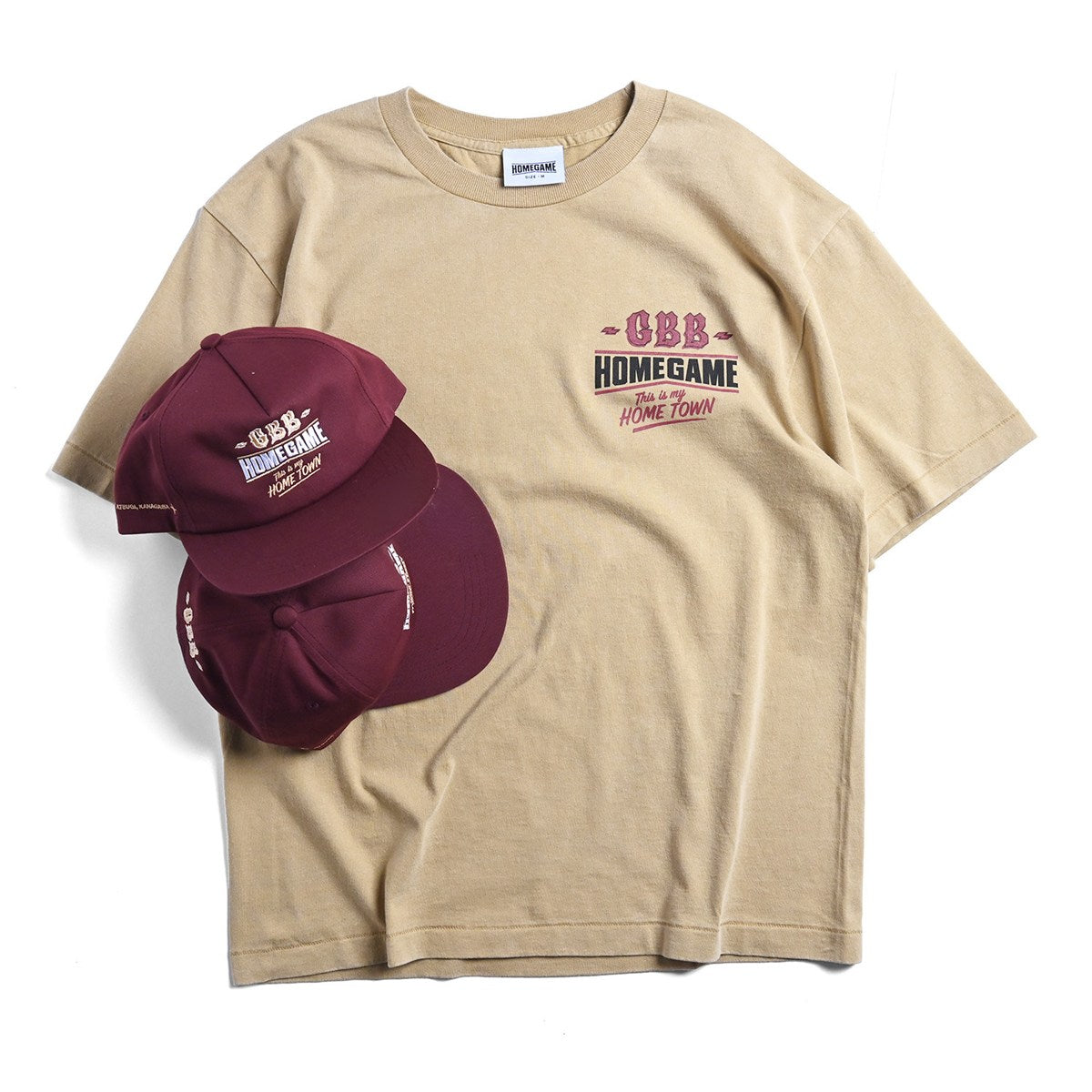 HOMEGAME × GOLDEN BROWN BROTHERS - TEE BEIGE【HG260158】