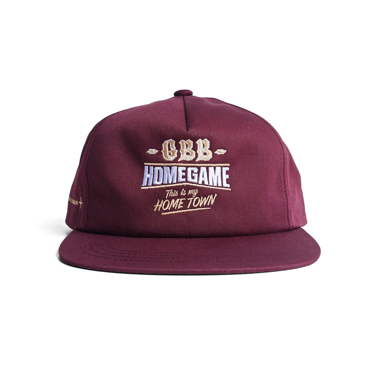 HOMEGAME × GOLDEN BROWN BROTHERS - 5PANEL SNAPBACK CAP BURGUNDY【HG261402】