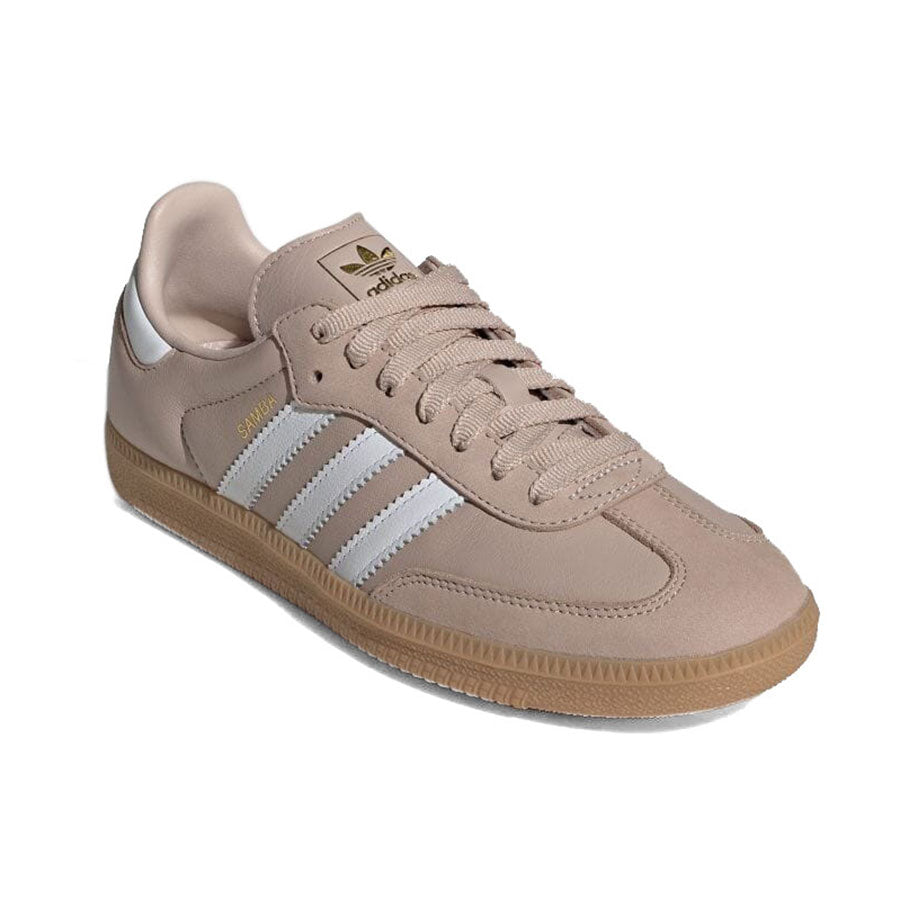 adidas SAMBA OG - [WOMEN'S] - Wander Tarp/Footwear White/Gold Metallic Wonder Tarp/Footwear White/Gold Metallic [IE6523]