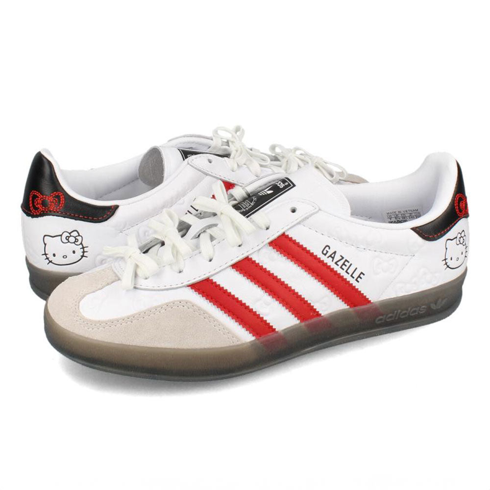 adidas × Hello Kitty GAZELLE INDOOR - [WOMEN'S] - Footwear White/Red/Core Black Footwear White/Red/Core Black [II0013]