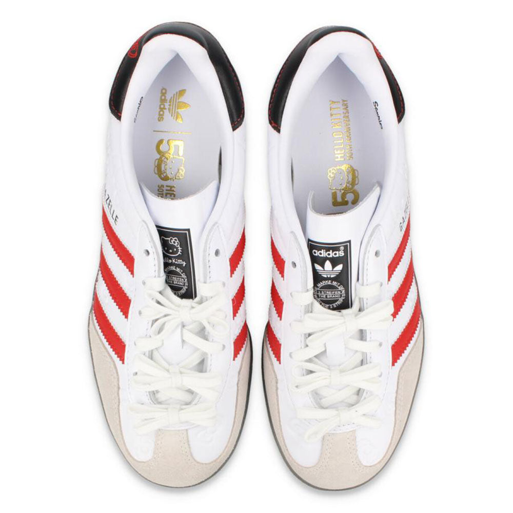 adidas × Hello Kitty GAZELLE INDOOR - [WOMEN'S] - Footwear White/Red/Core Black Footwear White/Red/Core Black [II0013]