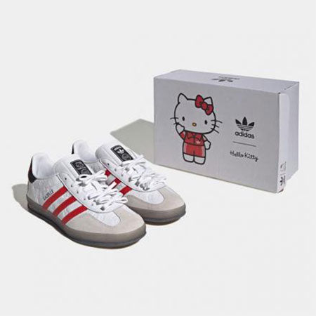 adidas × Hello Kitty GAZELLE INDOOR - [WOMEN'S] - Footwear White/Red/Core Black Footwear White/Red/Core Black [II0013]