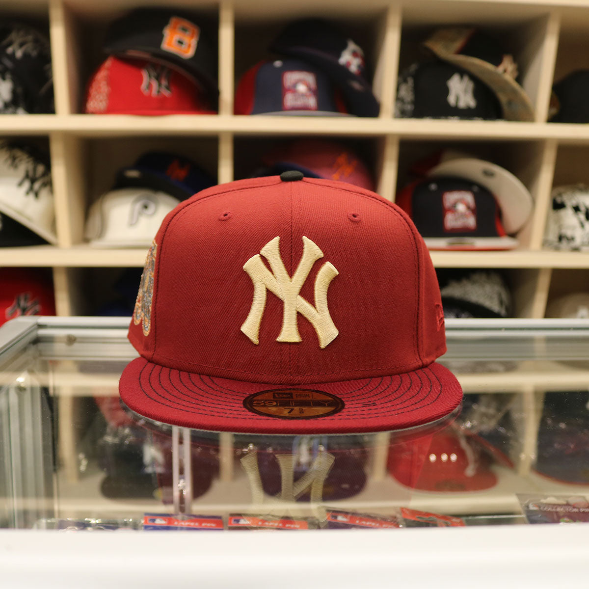 NEW ERA New York Yankees - 59FIFTY 75th Anniv BURGUNDY/GOLD