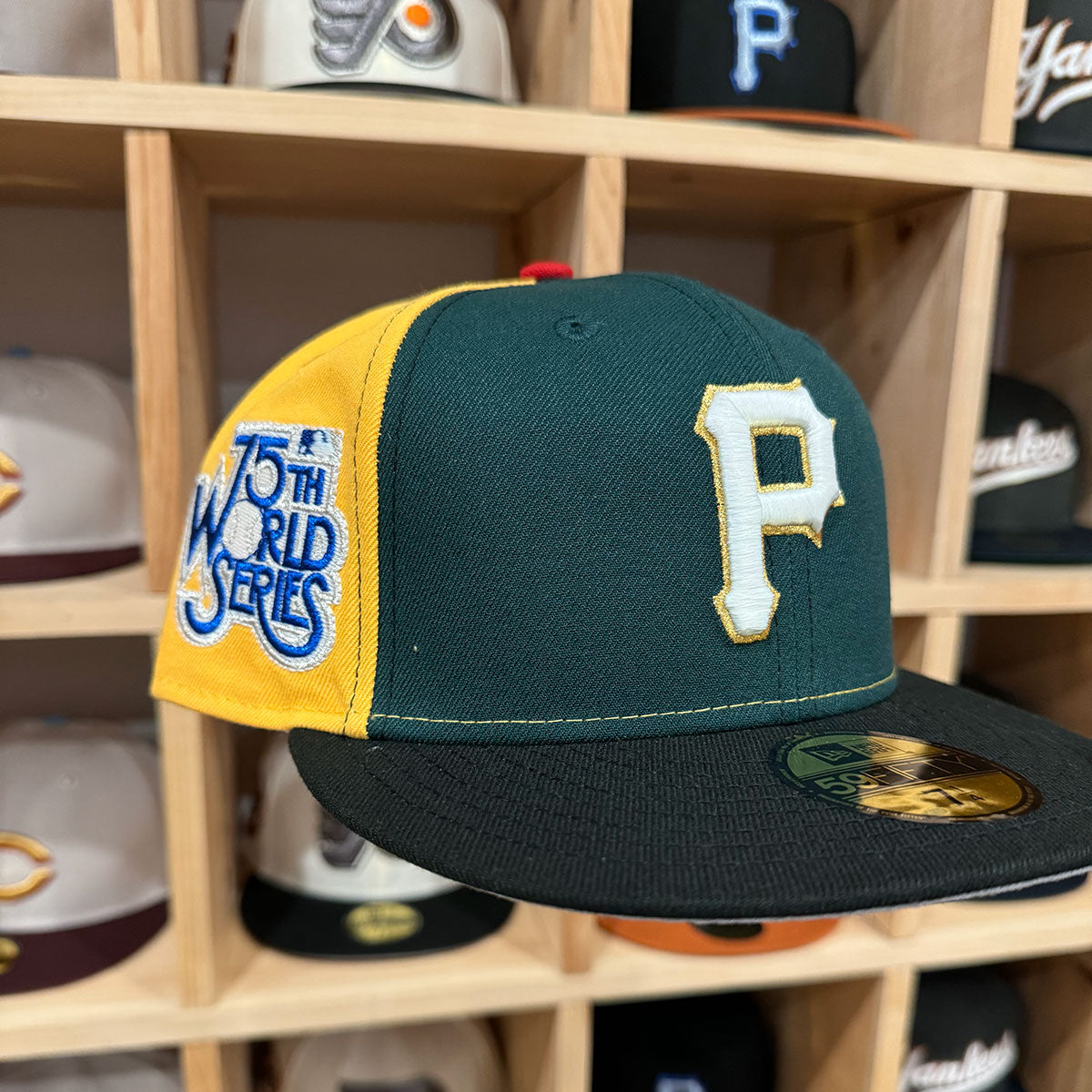 NEW ERA Pittsburg Pirates - 59Fifty 75th ANV Pinwheel Dark Green/Yellow Maroon