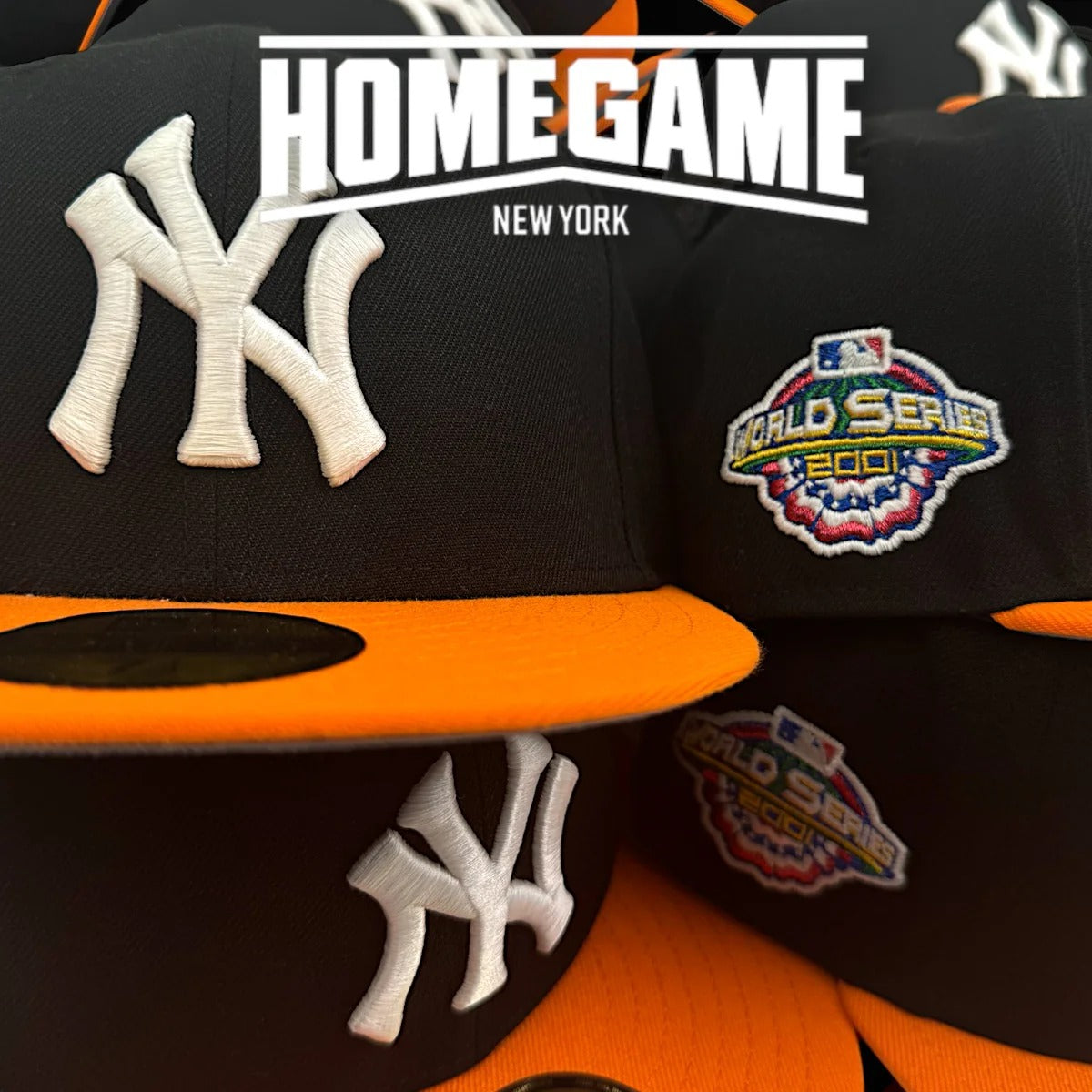 NEW ERA New York Yankees - 59FIFTY 2001 WORLD SERIES IN BLACK/DIM ORANGE