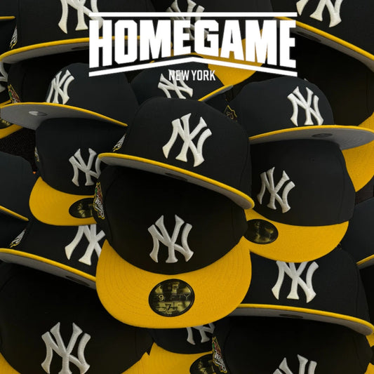 NEW ERA - 59FIFTY New York Yankees 1999 WORLD SERIES IN BLACK/CANARY YELLOW 59FIFTY