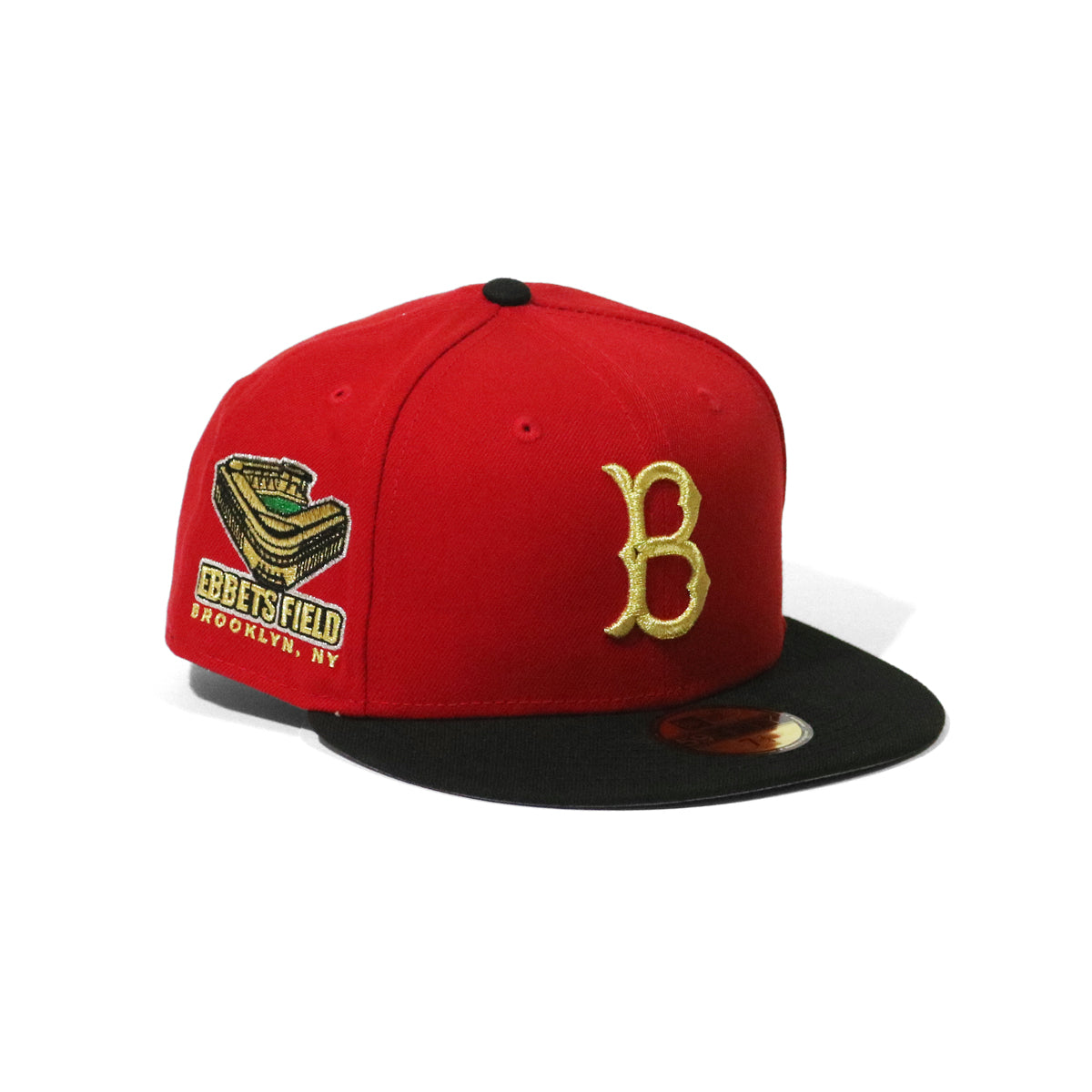 NEW ERA Brooklyn Dodgers - 59FIFTY EBBETS FIELD RED/BLACK