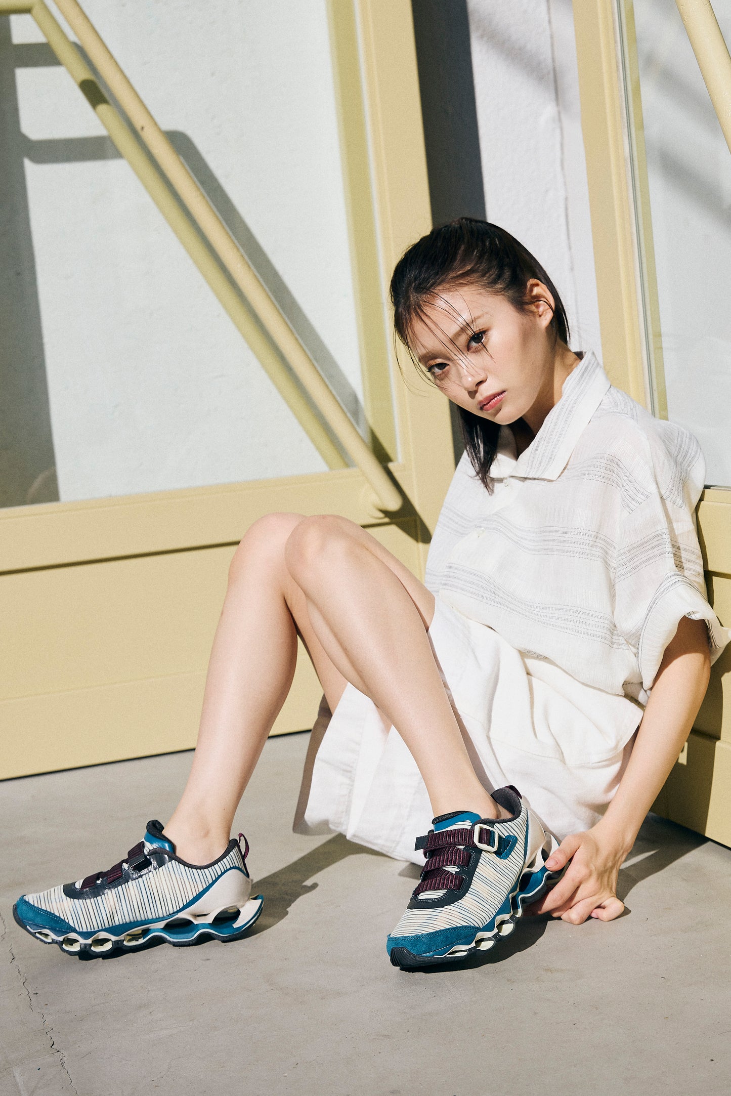 MIZUNO - WAVE PROPHECY Strap2 Lime Green/Green/Brown【D1GA260303】