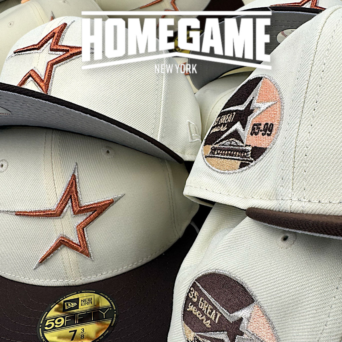 NEW ERA Houston Astros - 59FIFTY 35 Great Year Chrome White/Burnt Wood