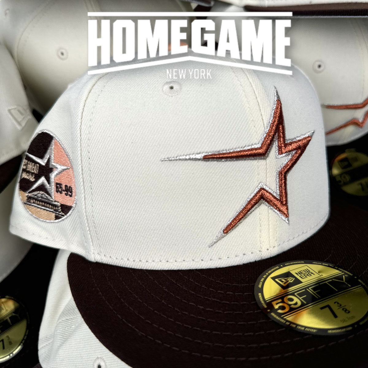 NEW ERA Houston Astros - 59FIFTY 35 Great Year Chrome White/Burnt Wood