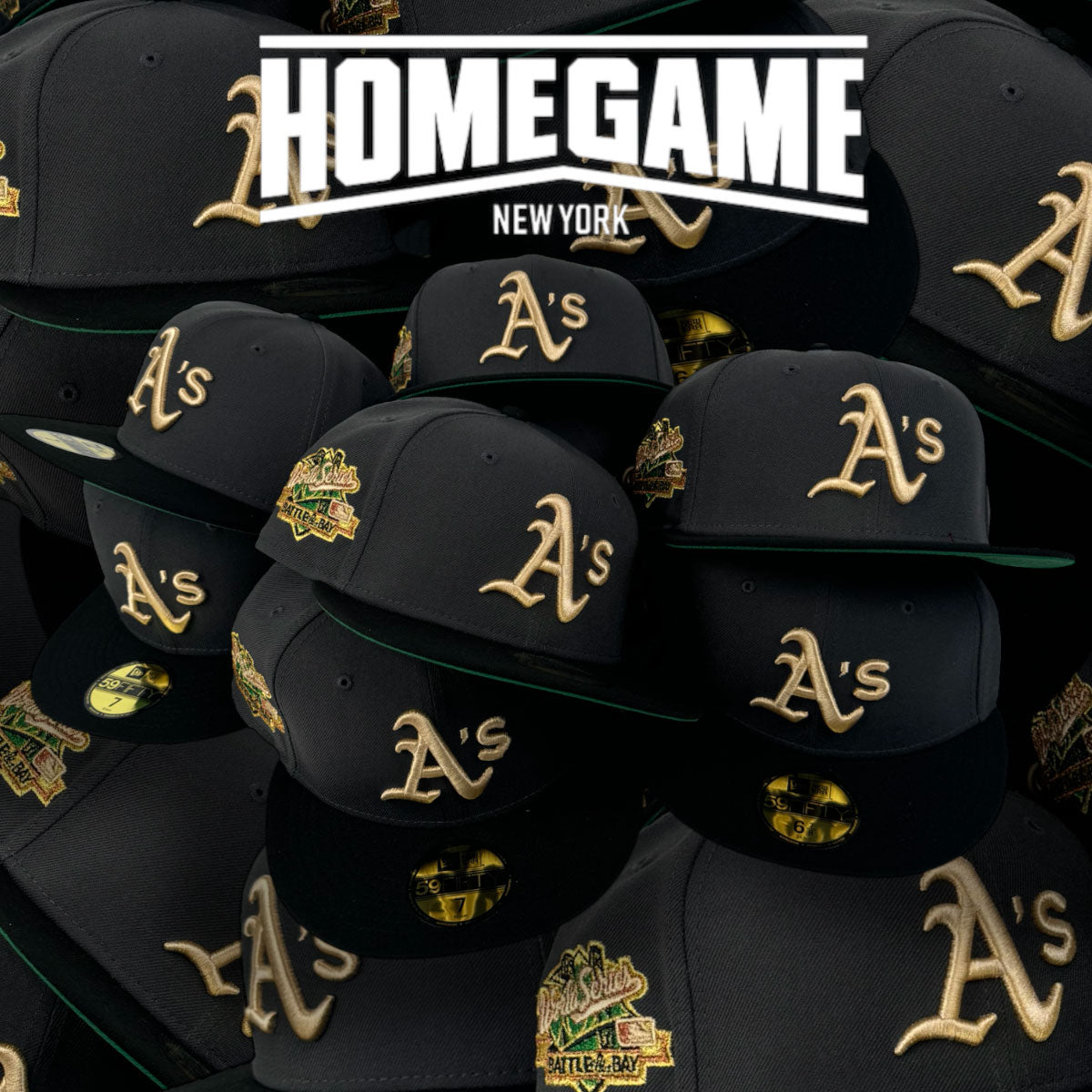 NEW ERA Oakland Athletics - 59FIFTY 1989 WORLD SERIES CHARCOAL/BLACK