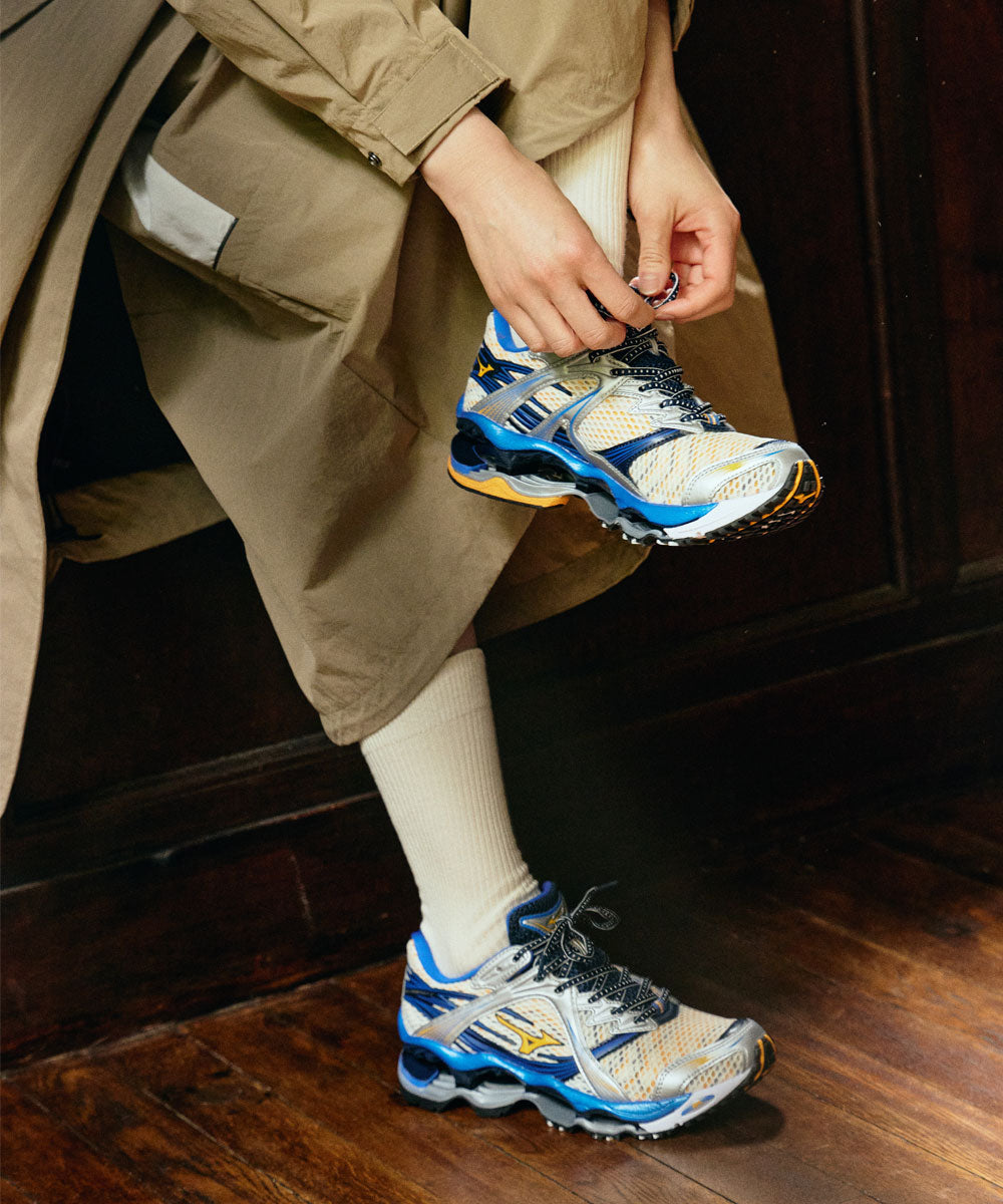 MIZUNO -WAVE PROPHECY 1 BEIGE/BLUE 【D1GA265501】