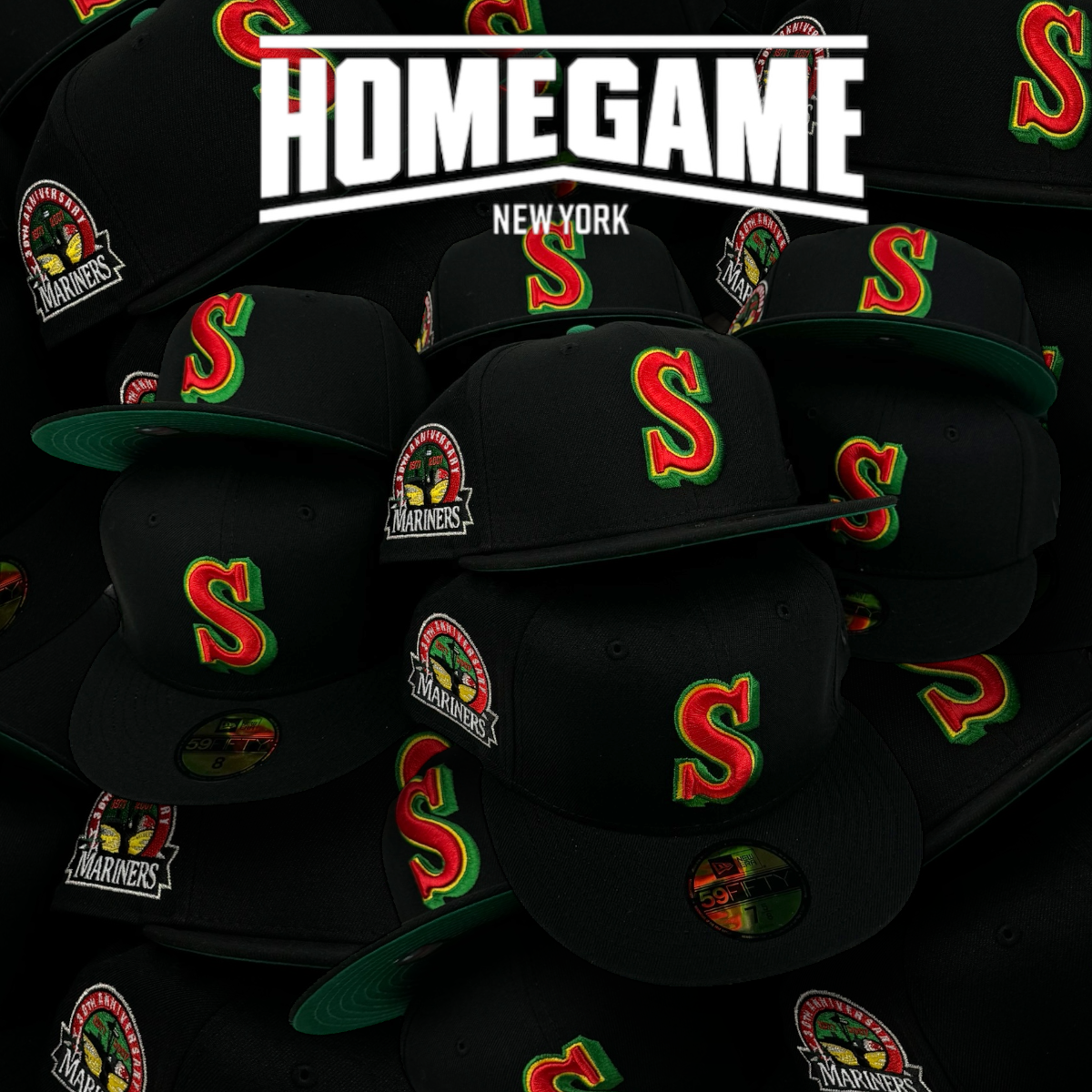 NEW ERA Seattle Mariners - 59Fifty 30th Anniversary BLACK/RED/GREEN