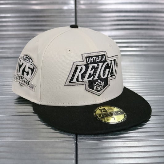 NEW ERA- Ontario Reign 75 Seasons 59Fifty Chrome White/Black