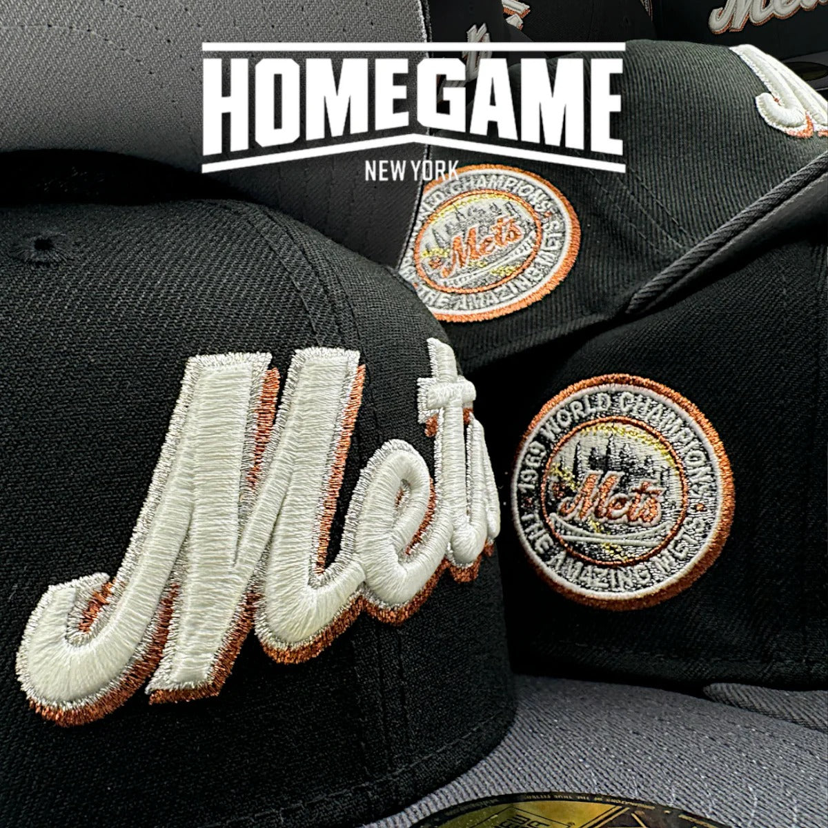 NEW ERA - 59FIFTY New York Mets 1969 WORLD SERIES BLACK/DARK GRAPHITE