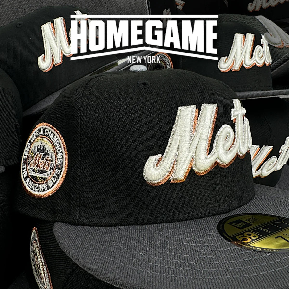 NEW ERA - 59FIFTY New York Mets 1969 WORLD SERIES BLACK/DARK GRAPHITE