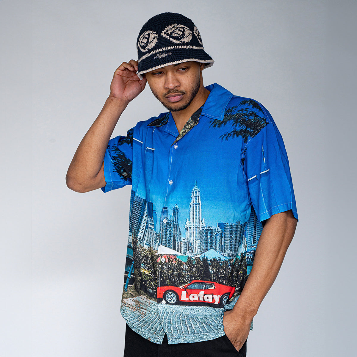 LFYT - CITYSCAPE ALLOVER PATTERN SHIRT【LS250204】