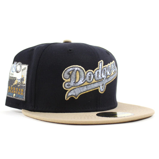 NEW ERA Los Angeles Dodgers - 50TH ANNIVERSARY 59FIFTY NAVY CAMEL KHAKI