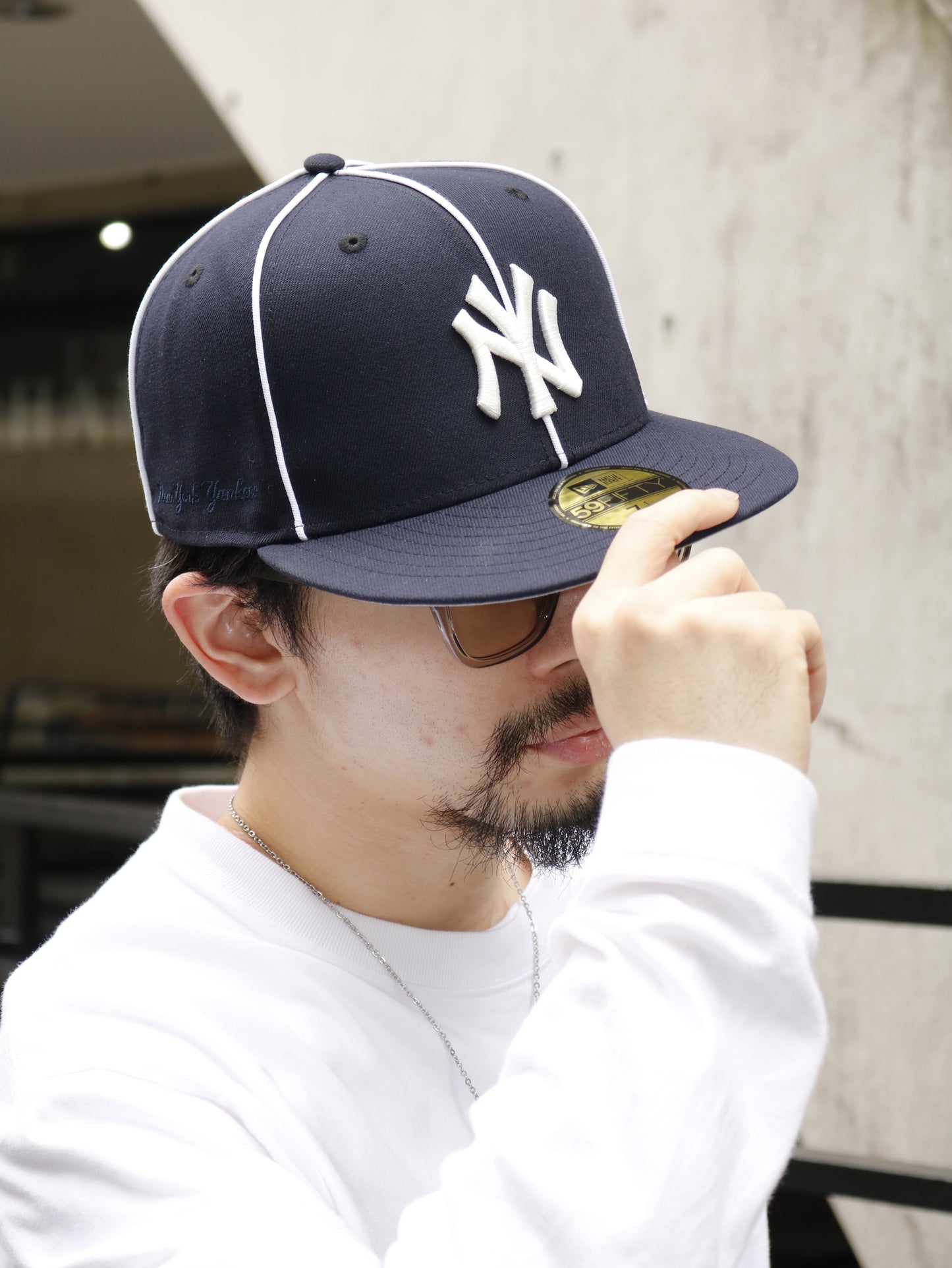 NEW ERA - NEW YORK YANKEES CO PIPING 59FIFTY NAVY【71037329】