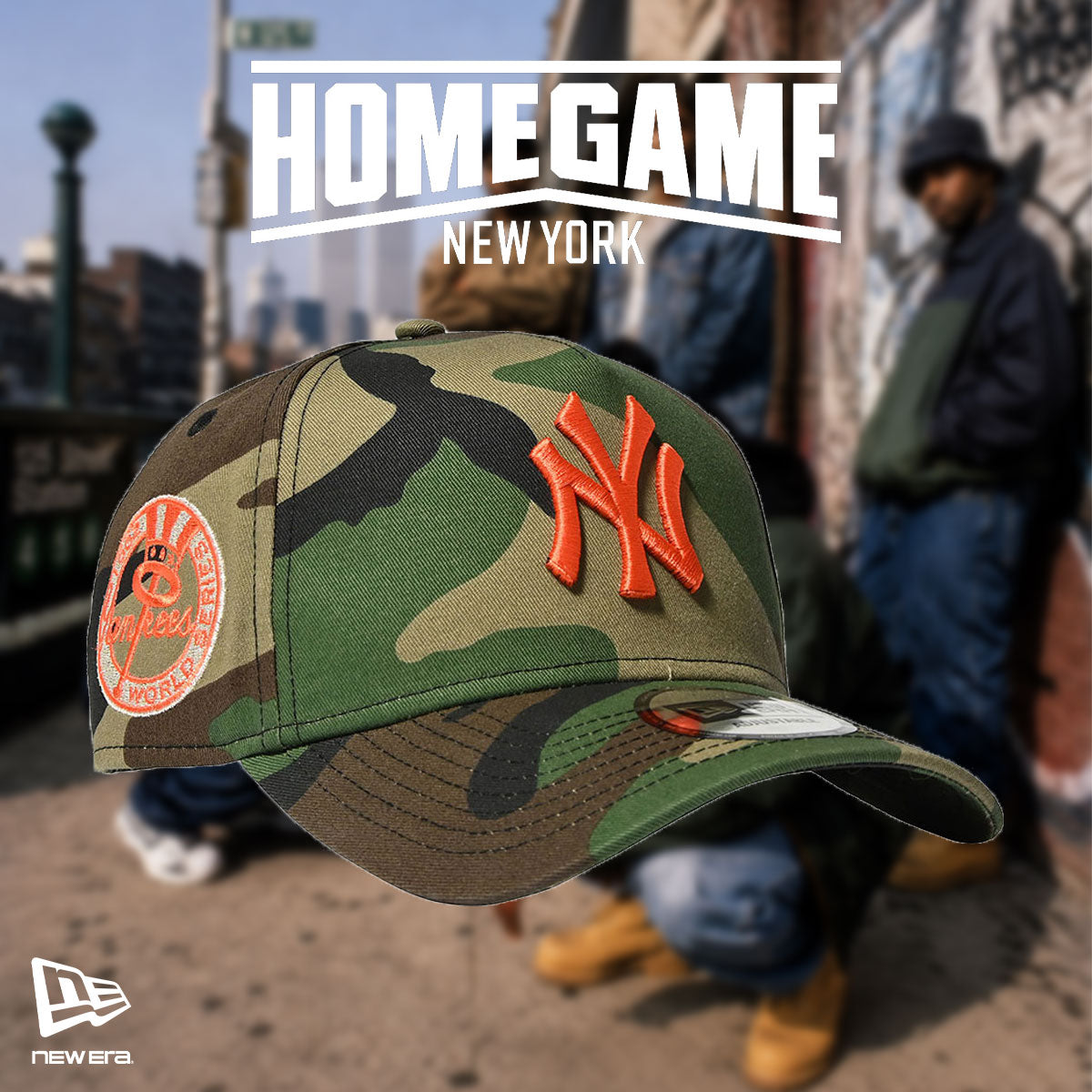 NEW ERA - NEW YORK YANKEES CO 1962 WS 9FORTY A-FRAME WOODLAND CAMO/ORANGE 【15196183】