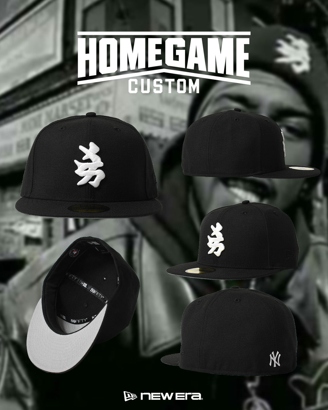 NEW ERA - NEW YORK YANKEES CO KANJI 59FIFTY BLACK 【71092292】