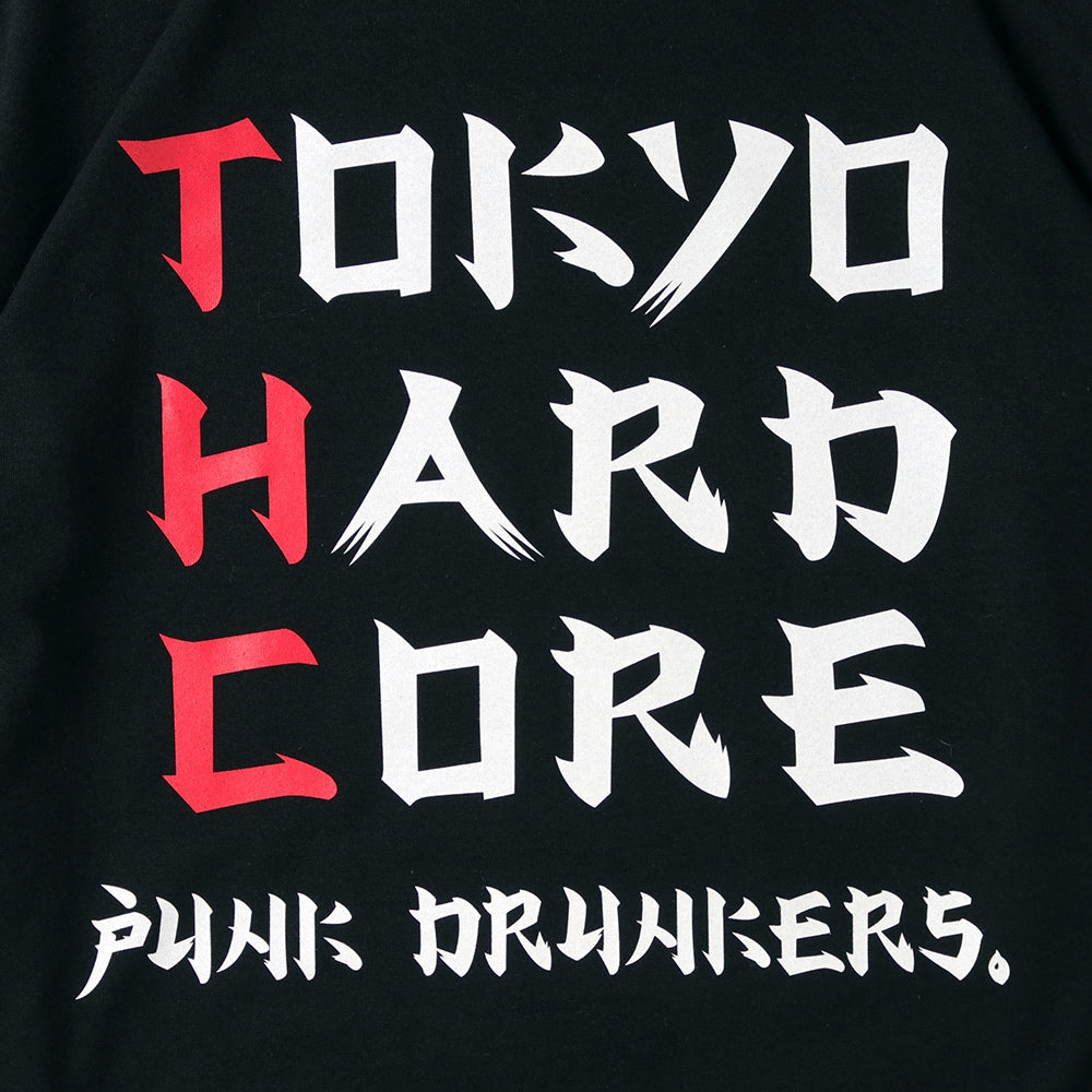 PUNK DRUNKERS × NUMB - ［PDSxNUMB］ハードコアロンTEE BLACK【PDS-25211A】