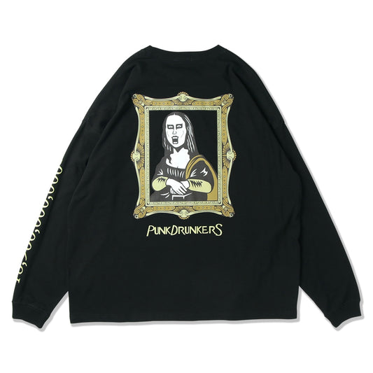 PUNK DRUNKERS - モナイツBIGロンTEE BLACK【PDS-25212A】