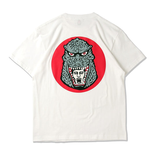 PUNK DRUNKERS × GODZILLA - ［PDSxGODZILLA］ゴジラからあいつTEE WHITE【PDS-25215A】