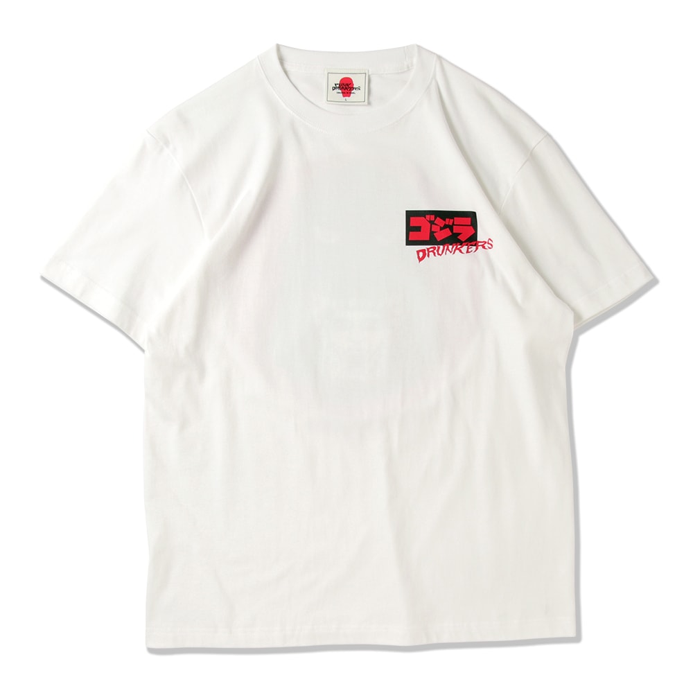 PUNK DRUNKERS × GODZILLA - ［PDSxGODZILLA］ゴジラからあいつTEE WHITE【PDS-25215A】