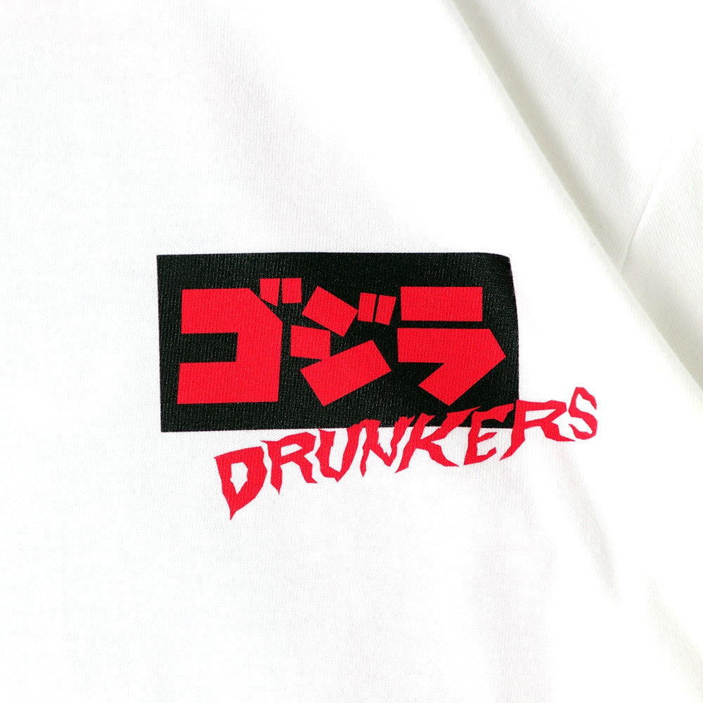 PUNK DRUNKERS × GODZILLA - ［PDSxGODZILLA］ゴジラからあいつTEE WHITE【PDS-25215A】