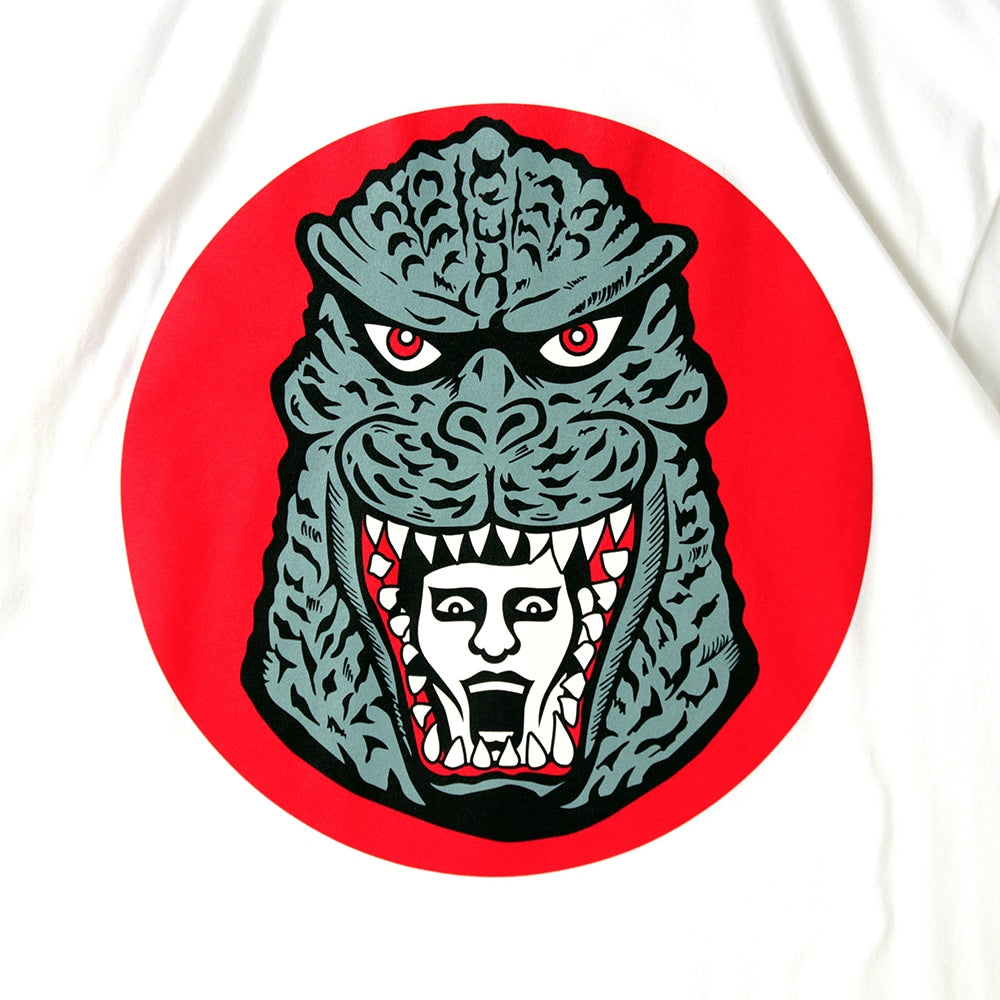 PUNK DRUNKERS × GODZILLA - ［PDSxGODZILLA］ゴジラからあいつTEE WHITE【PDS-25215A】