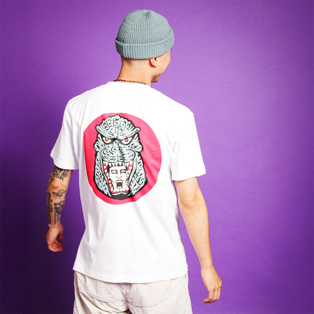 PUNK DRUNKERS × GODZILLA - ［PDSxGODZILLA］ゴジラからあいつTEE WHITE【PDS-25215A】