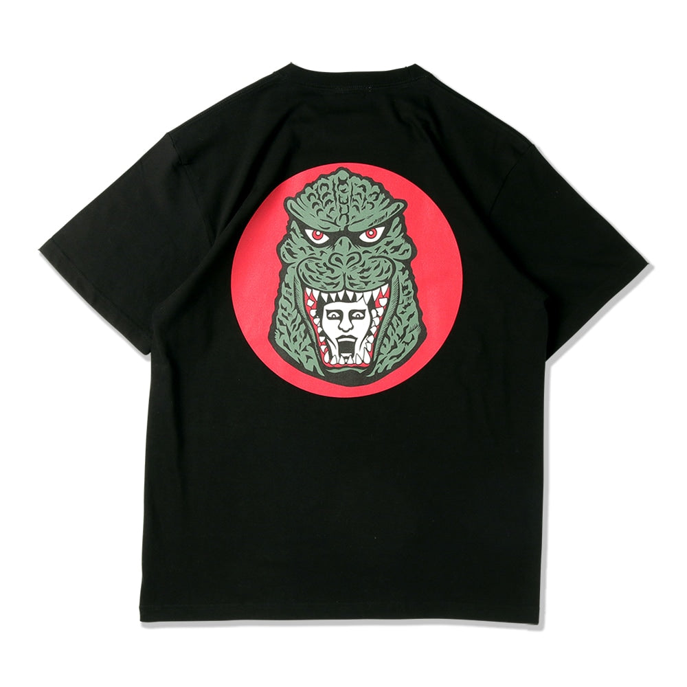 PUNK DRUNKERS × GODZILLA - ［PDSxGODZILLA］ゴジラからあいつTEE BLACK【PDS-25215B】