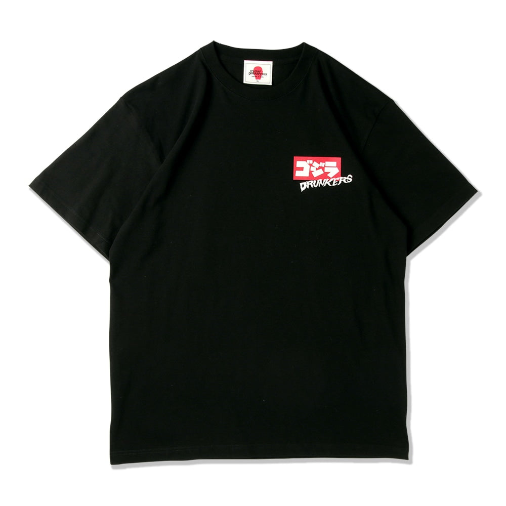 PUNK DRUNKERS × GODZILLA - ［PDSxGODZILLA］ゴジラからあいつTEE BLACK【PDS-25215B】