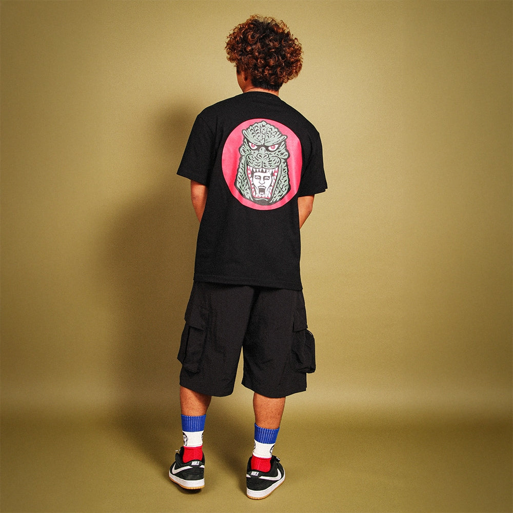 PUNK DRUNKERS × GODZILLA - ［PDSxGODZILLA］ゴジラからあいつTEE BLACK【PDS-25215B】
