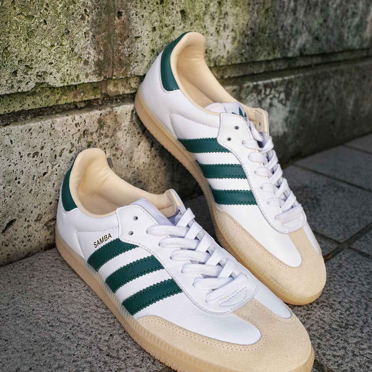 【予約商品】adidas - SAMBA OG Foot Wear White/Collegiate Green/Gum 【JS3831】