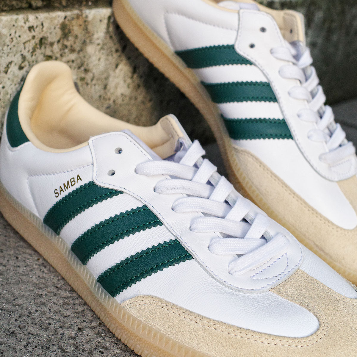 【予約商品】adidas - SAMBA OG Foot Wear White/Collegiate Green/Gum 【JS3831】