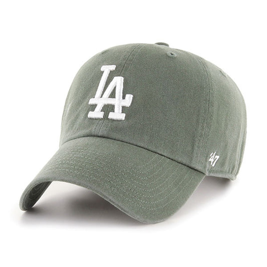 ’47 BRAND Los Angeles Dodgers - ’47 CLEAN UP Moss x White Logo【RGW12GWSNL】