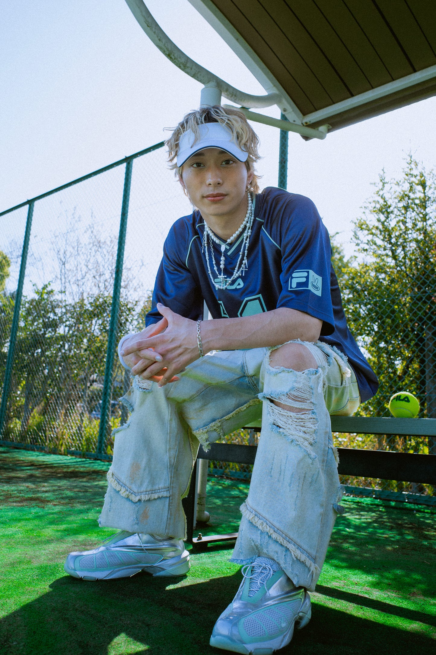 FILA × Rabbie FOOTBALL SHIRT NAVY【25SPU8014】
