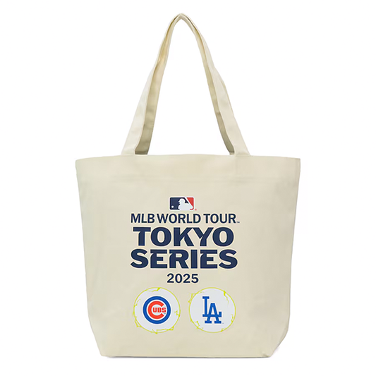 MLB - LA DODGERS MLB TOKYO SERIES 2025 CANVAS TOTE BAG IVORY 【MLB-TTB08】